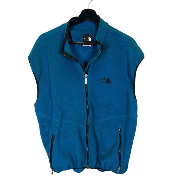 Vintage 90s The North Face Blue Zip Up Fleece Vest XL